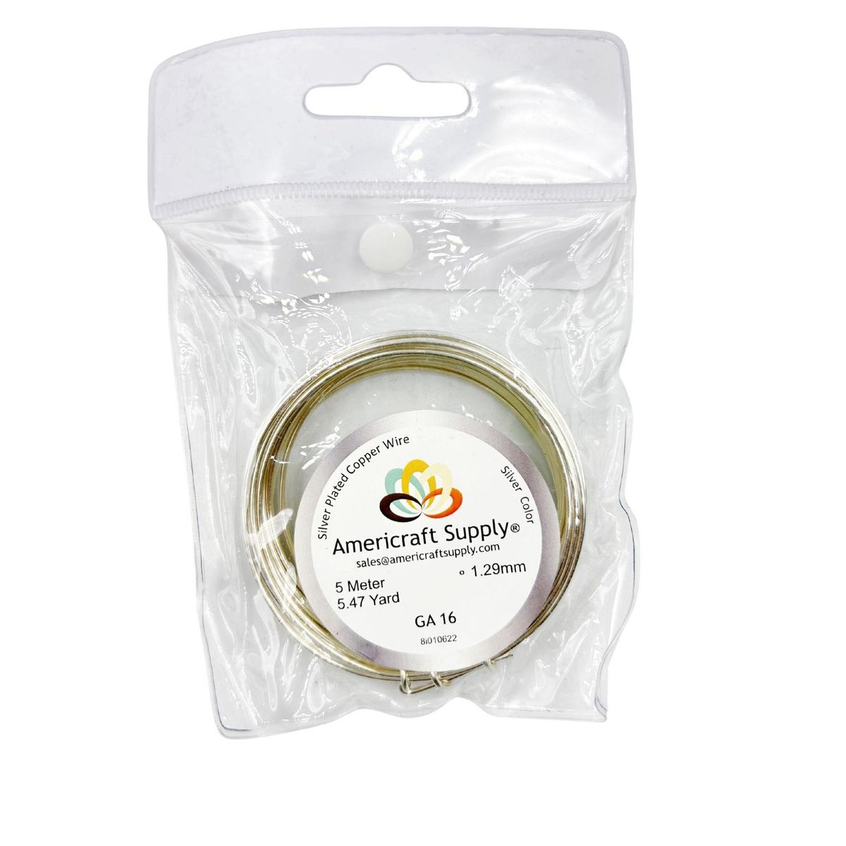 GENERICO - Alambre Para Bisutería Americraft Supply Calibre 16 - Plateado