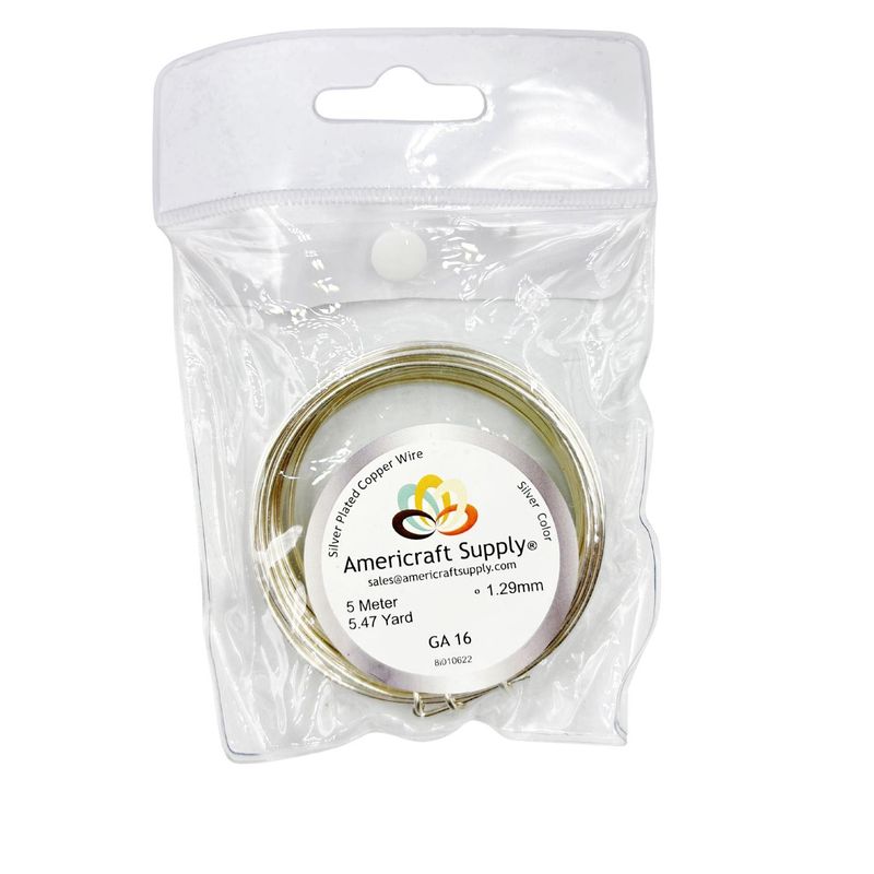 GENERICO - Alambre Para Bisutería Americraft Supply Calibre 16 - Plateado