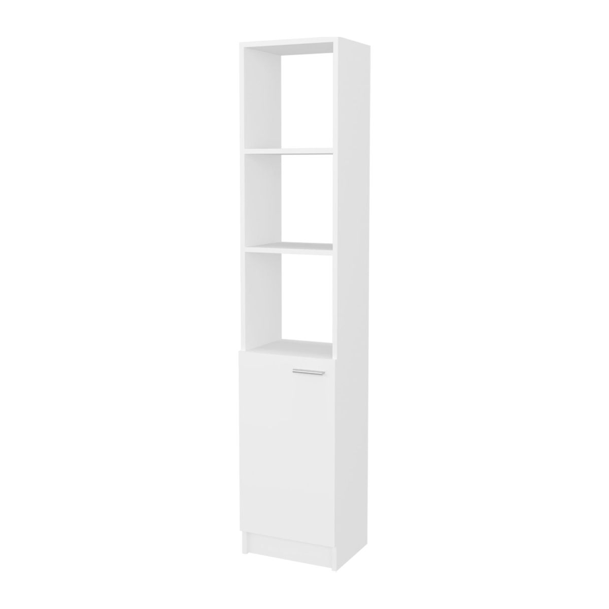 FMFURNITURE - Estante Organizador Baño 1 Puerta - Blanco 162.2x33x26.8 cm