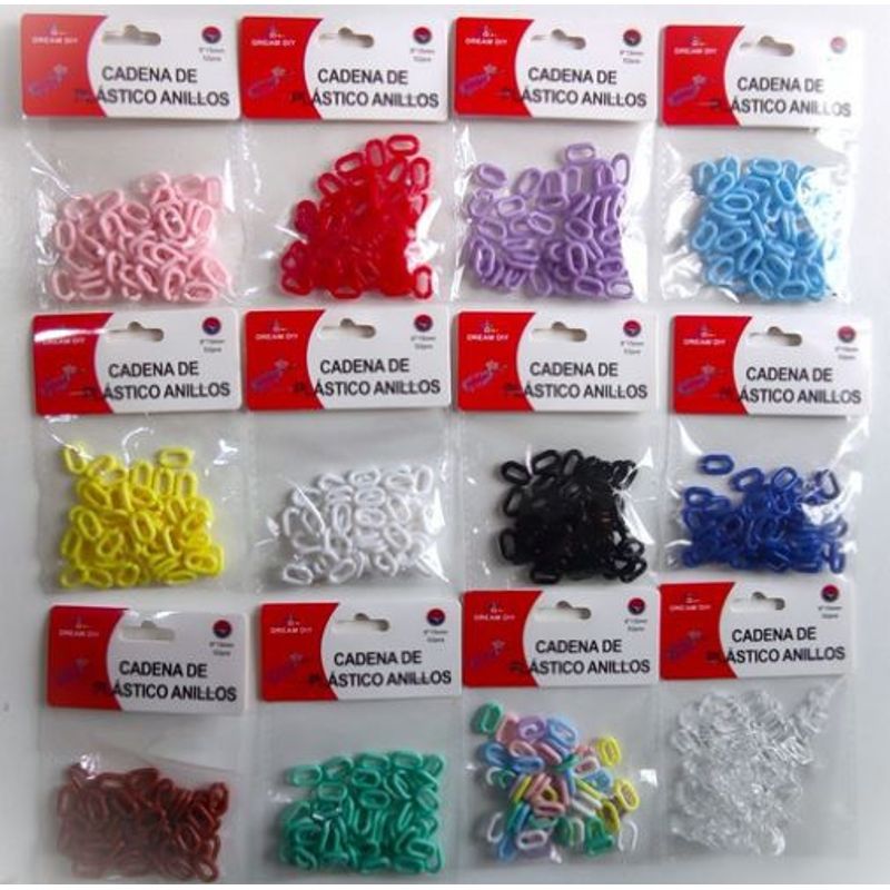 GENERICO - Cadenas Plástico Anillos Para Armar Bricolaje 915mm 624pcs…