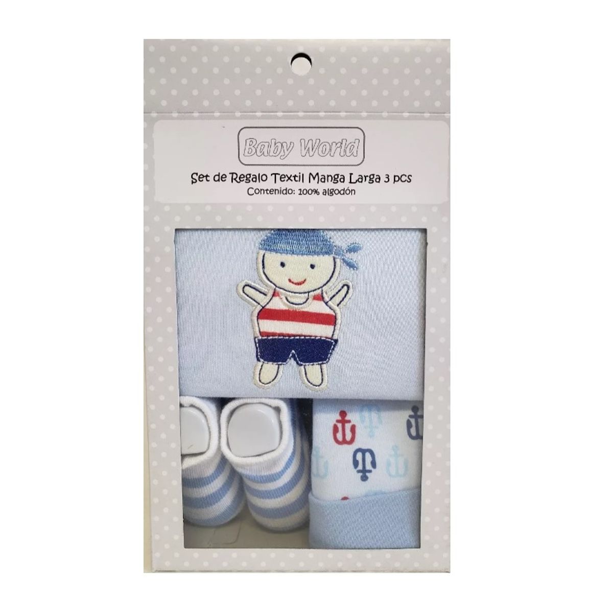 BABY - Set Textil Manga Larga 3 Piezas Para Bebe Baby World