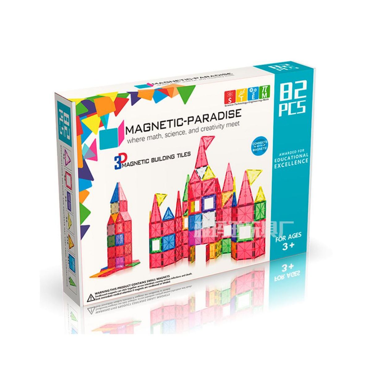 MAGNETICS - Bloques Magnéticos para Construir 82 Piezas