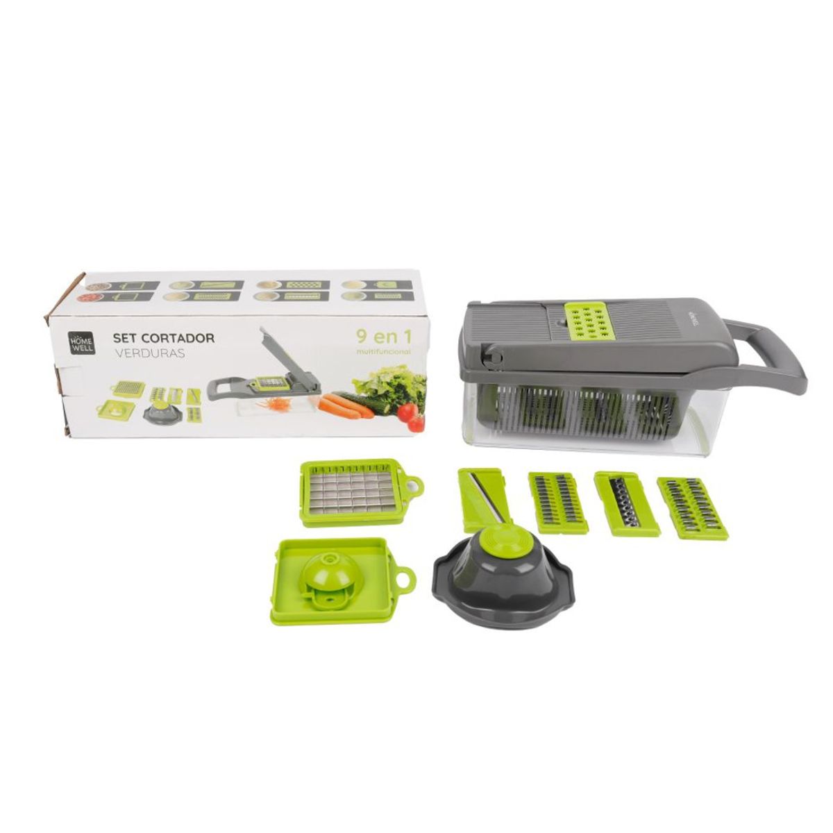 HOMEWELL - Picador Rallador Cortador Multiuso Frutas Verduras HOMEWELL
