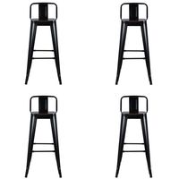 Pack 4 Bancos De Bar Tolix París Negro