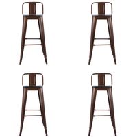 Pack 4 Bancos De Bar Tolix París Cobre