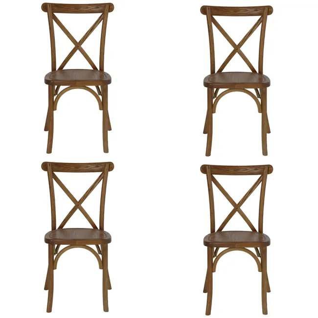 BOKAN - Pack 4 Sillas Florencia Dark Brown