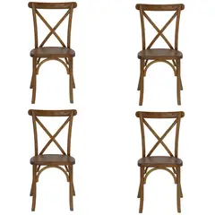 BOKAN - Pack 4 Sillas Florencia Dark Brown