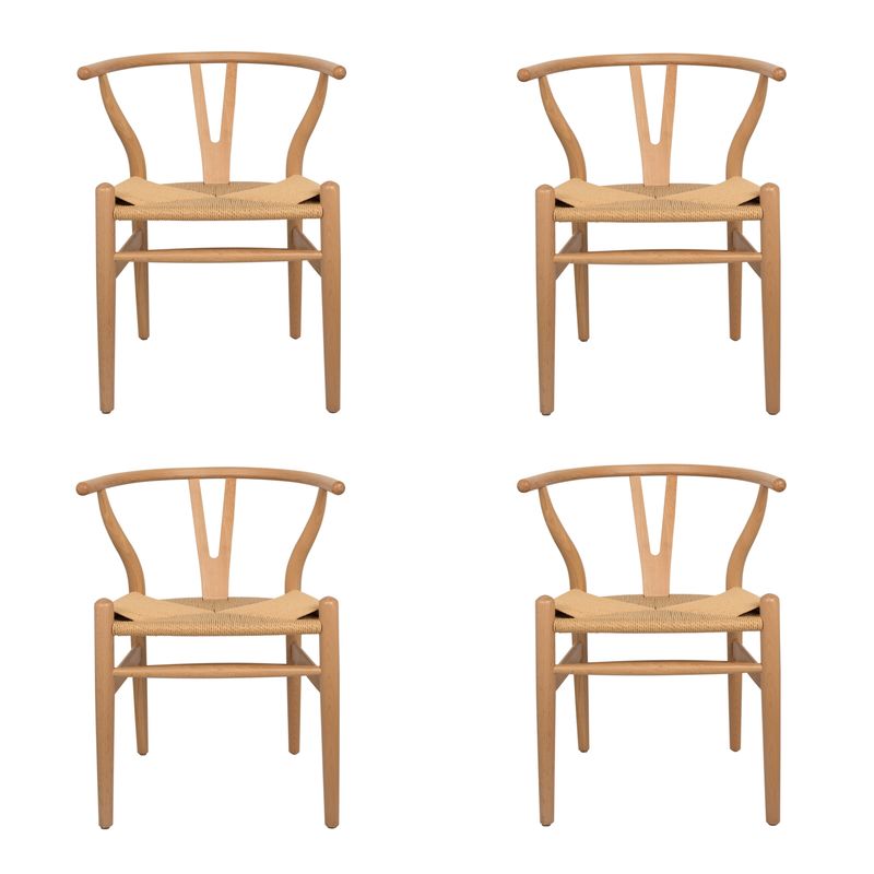 BOKAN - Pack 4 Sillas Lucca Natural