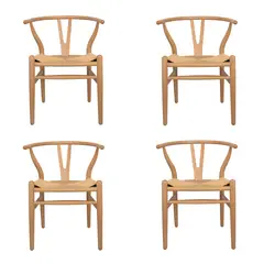BOKAN - Pack 4 Sillas Lucca Natural