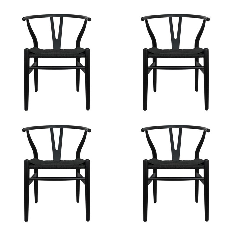 BOKAN - Pack 4 Sillas Lucca Negra