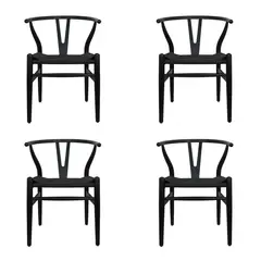 BOKAN - Pack 4 Sillas Lucca Negra
