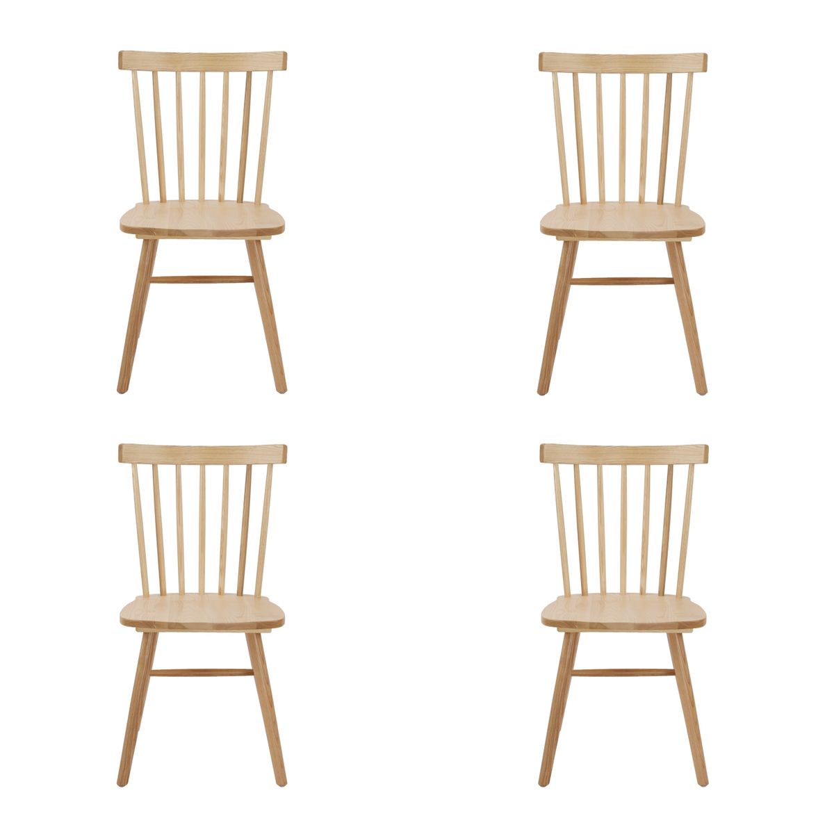 BOKAN - Pack 4 Sillas Victoria Natural