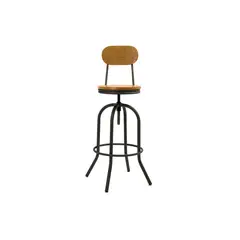 DE PIES A CABEZA - Taburete Industrial Turner Con Respaldo