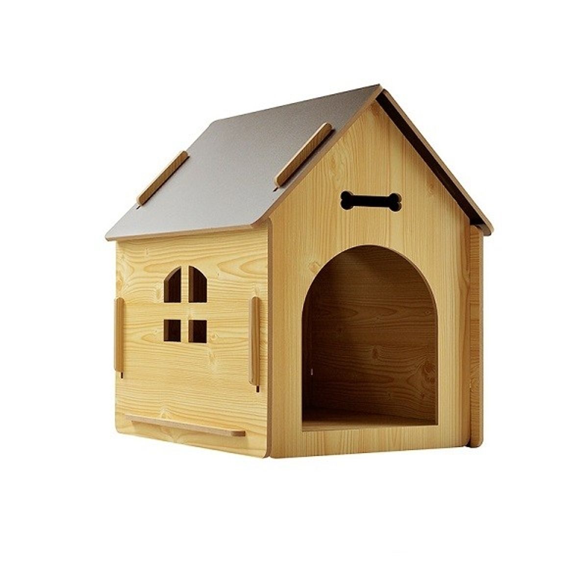 GENERICO - Casa de Melamina Facil Armado Perros Talla L 57cm44cm57cm