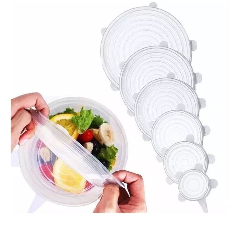 CARIBEE - Set 5 Tapas Silicona Alimentos Frescos