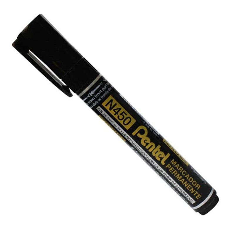 PENTEL - Marcador Permanente Redondo N450 Negro Pentel