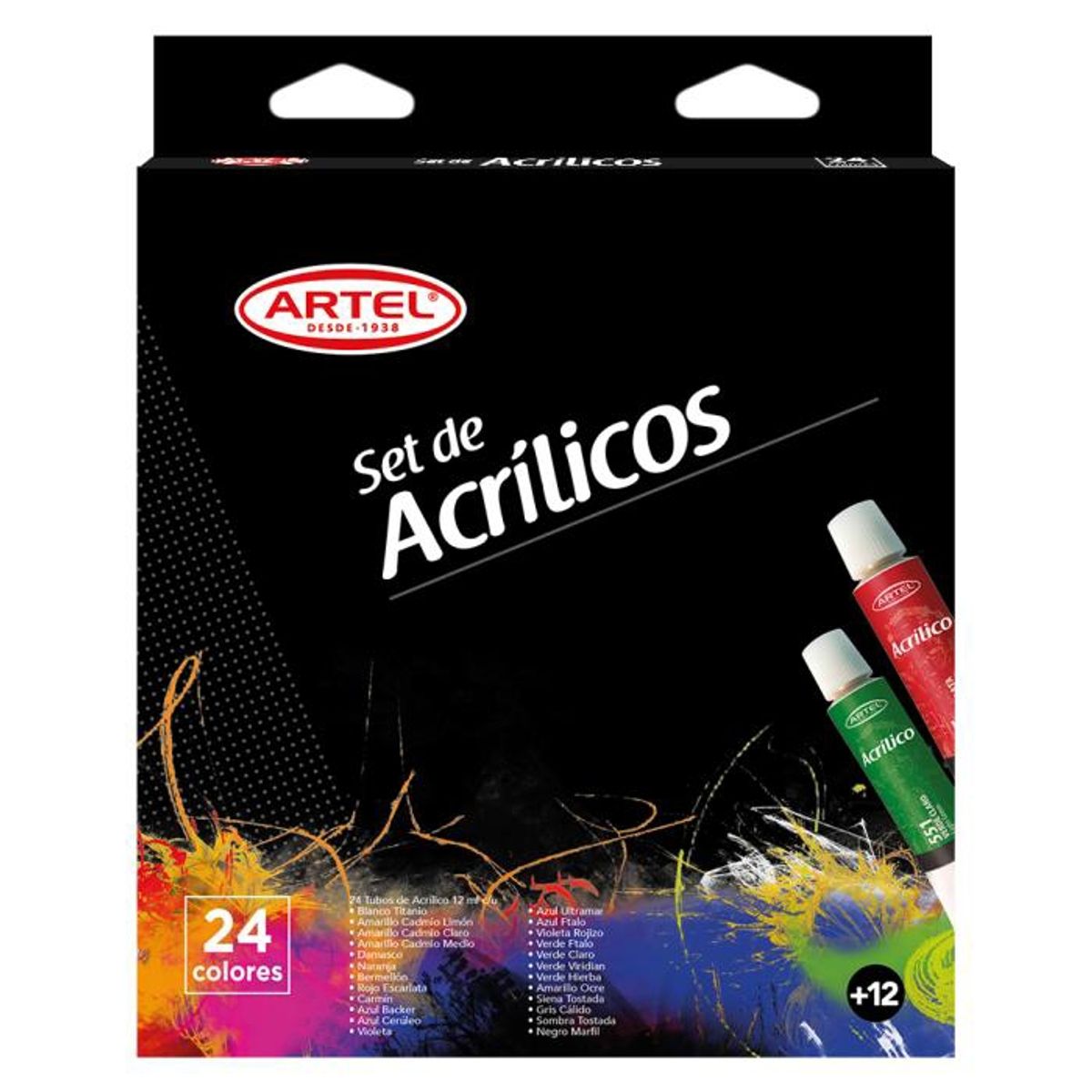 ARTEL - Set Acrílicos Artel 24 colores de 12ml