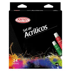 ARTEL - Set Acrílicos 24 colores de 12ml
