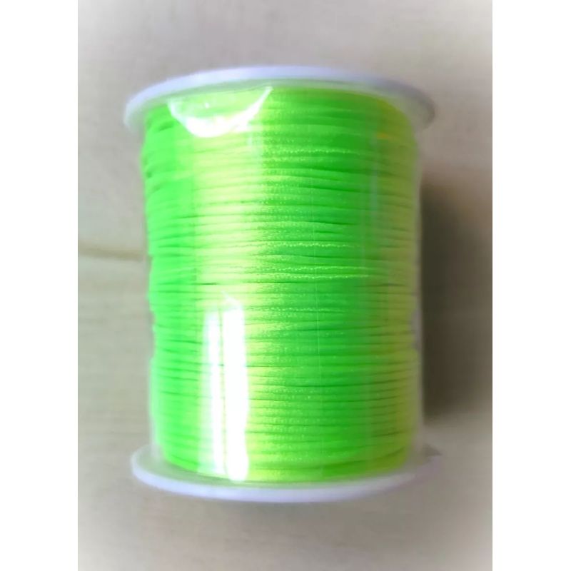 GENERICO - Cordón De Rayon Satin, Cola De Ratón 1mm/ 50 Metros Verdefos…