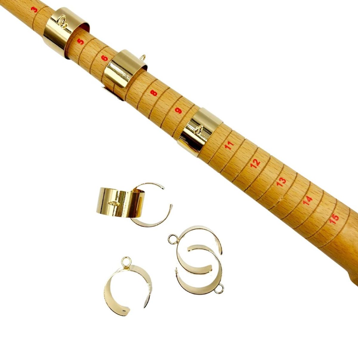 GENERICO - Set De 6 Bases Para Anillos Con Baño De Oro