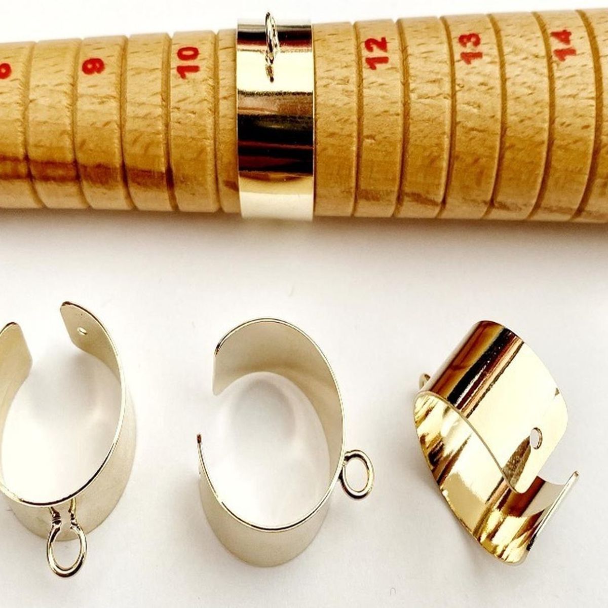GENERICO - Set De 6 Bases Para Anillos Con Baño De Oro