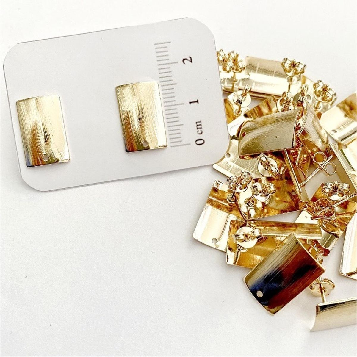 GENERICO - Set De 6 Pares De Bases De Aros Con Baño De Oro Modelos 7