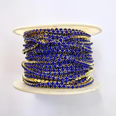 GENERICO - Rollo De Strass 2.5mm 10 Metros - Azul acero