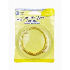 GENERICO - Alambre Para Bisutería Plano Calibre 21 Artistic Wire - Dorado
