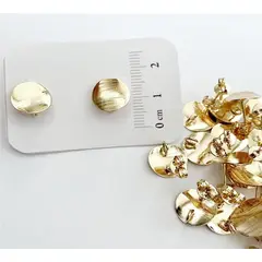 GENERICO - Set De 6 Pares De Bases De Aros Con Baño De Oro Modelos 4