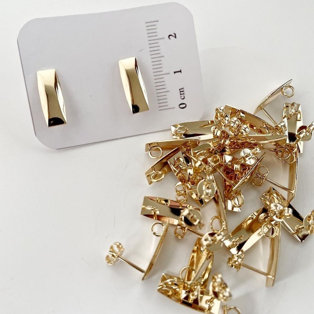 GENERICO - Set De 6 Pares De Bases De Aros Con Baño De Oro Modelos 4 - Multicolor