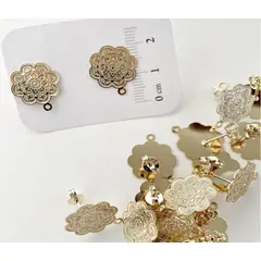 GENERICO - Set De 6 Pares De Bases De Aros Con Baño De Oro Modelos 4
