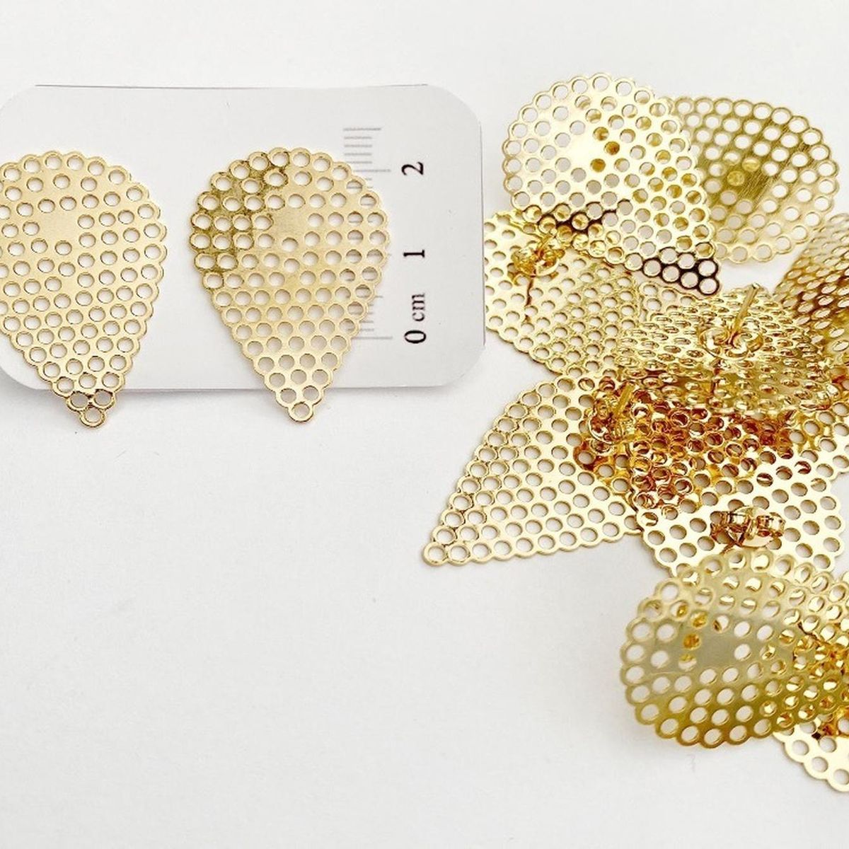 GENERICO - Set De 6 Pares De Bases De Aros Con Baño De Oro Modelos 8