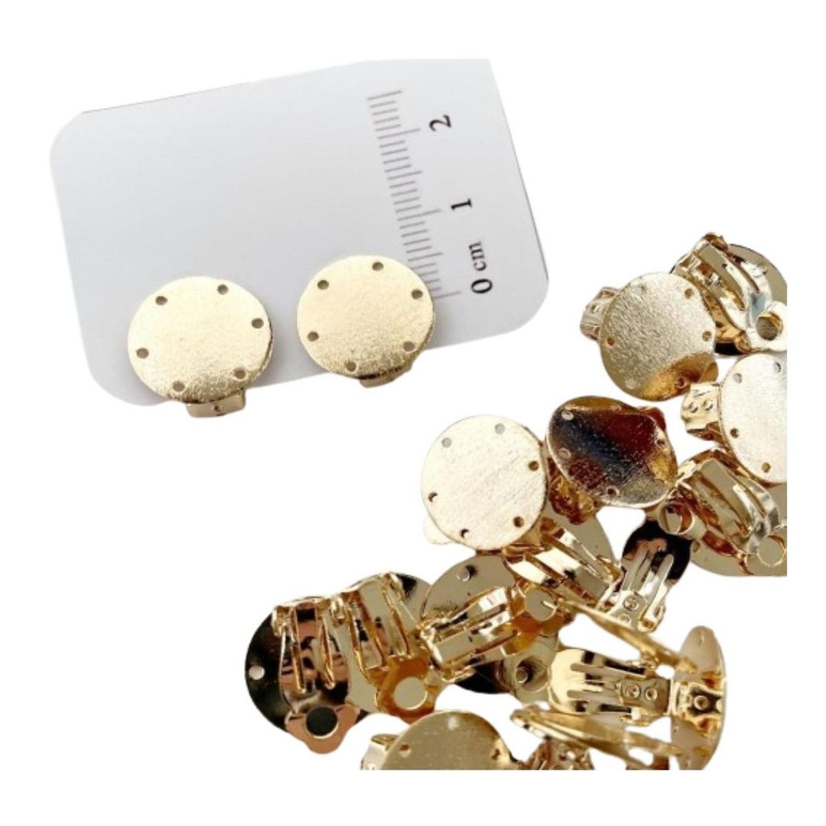 GENERICO - Set De 6 Pares De Bases De Aros Con Baño De Oro Modelos 8