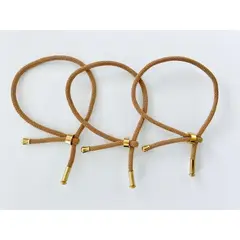GENERICO - Set De 3 Pulseras Cerradas De Cordón - Cafe