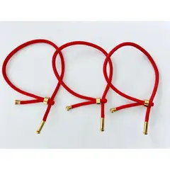 GENERICO - Set De 3 Pulseras Cerradas De Cordón - Rojo