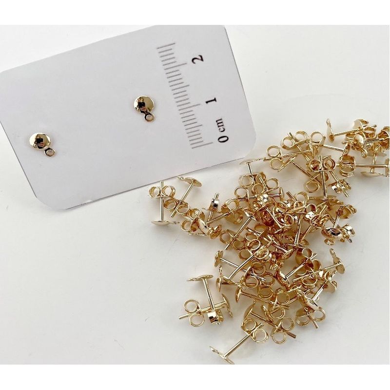 GENERICO - Set De 12 Pares De Bases De Aros Con Baño De Oro Modelos 3