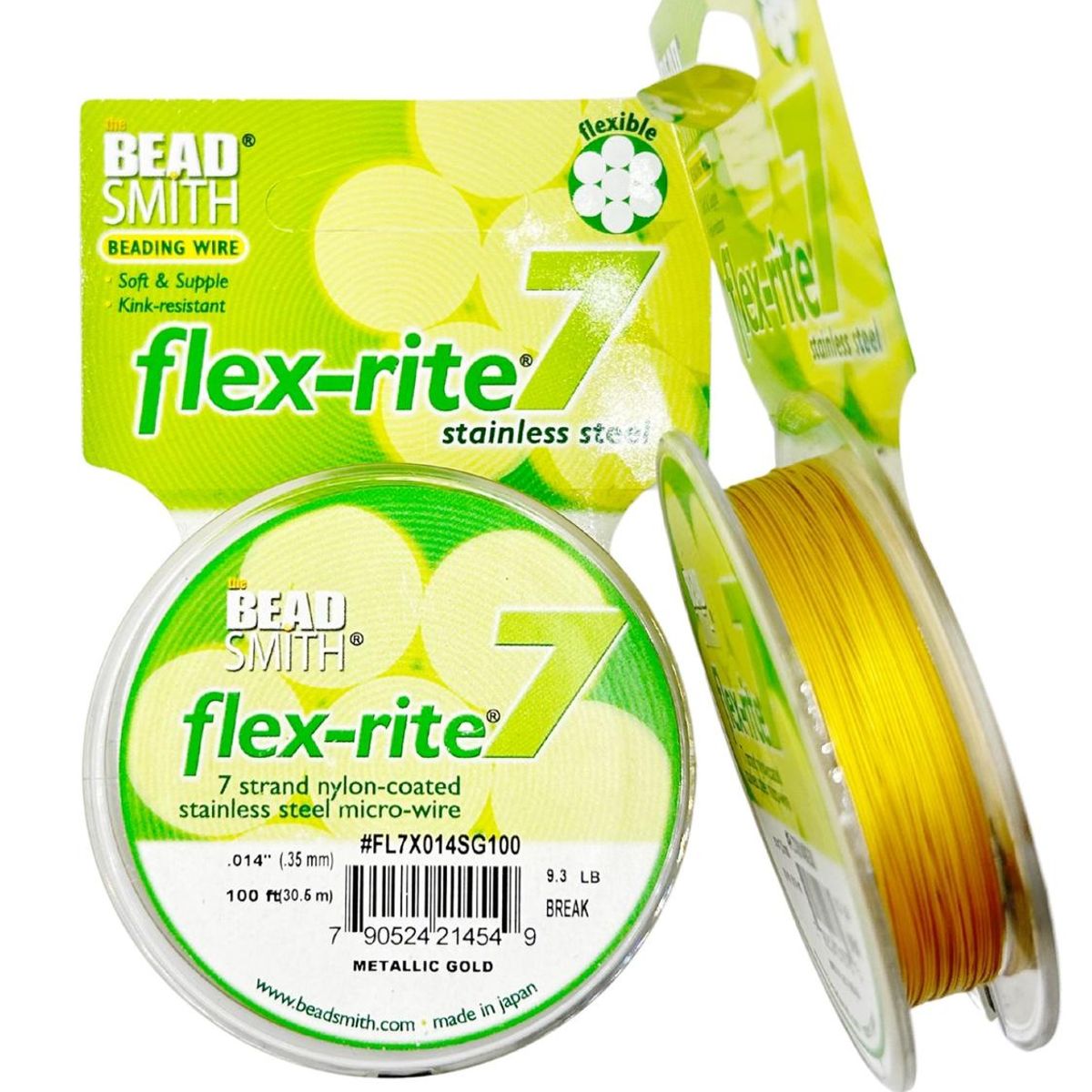 GENERICO - Hilo De Acero Para Piedras Flexrite 7 Hilos 9.14m - Dorado