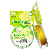 GENERICO - Hilo De Acero Para Piedras Flexrite 7 Hilos 9.14m - Dorado
