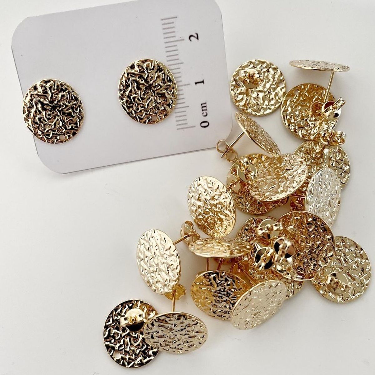 GENERICO - Set De 6 Pares De Bases De Aros Con Baño De Oro Modelos 3 - Dorado