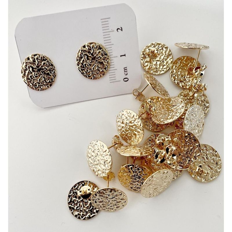 GENERICO - Set De 6 Pares De Bases De Aros Con Baño De Oro Modelos 3 - Dorado
