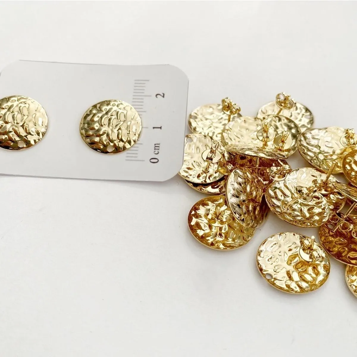 GENERICO - Set De 6 Pares De Bases De Aros Con Baño De Oro Modelos 3 - Dorado