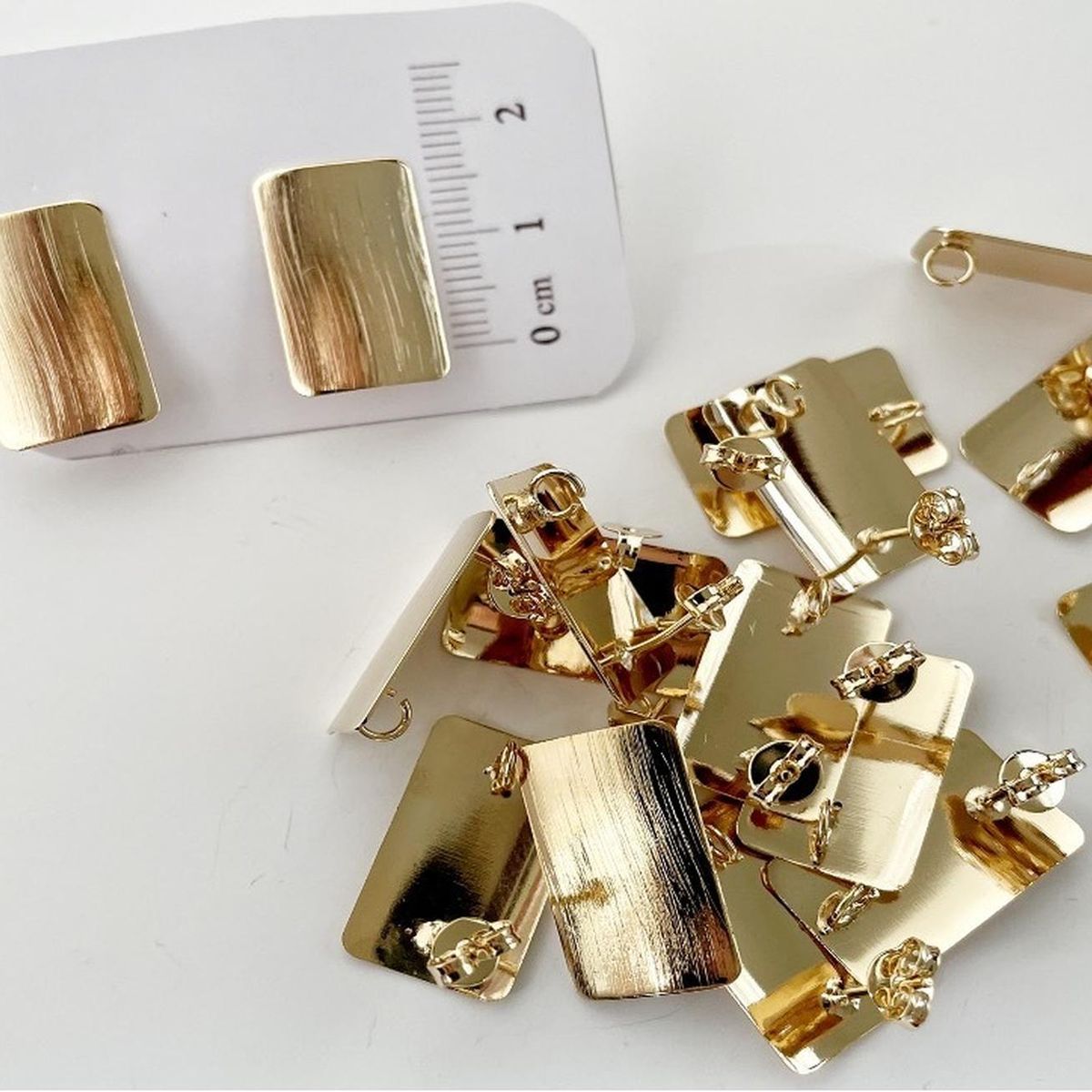 GENERICO - Set De 6 Pares De Bases De Aros Con Baño De Oro Modelos 3 - Dorado