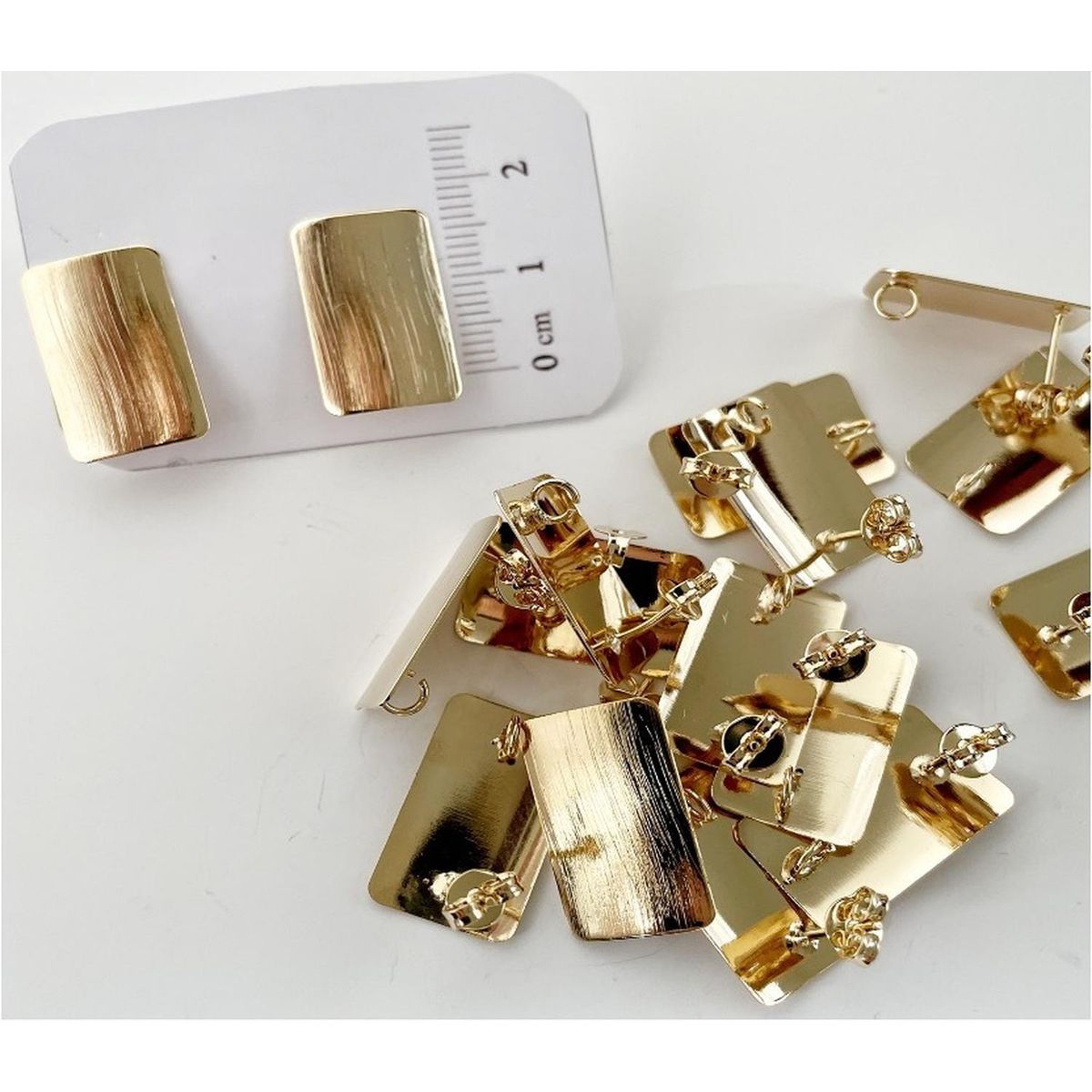 GENERICO - Set De 6 Pares De Bases De Aros Con Baño De Oro Modelos 3 - Dorado