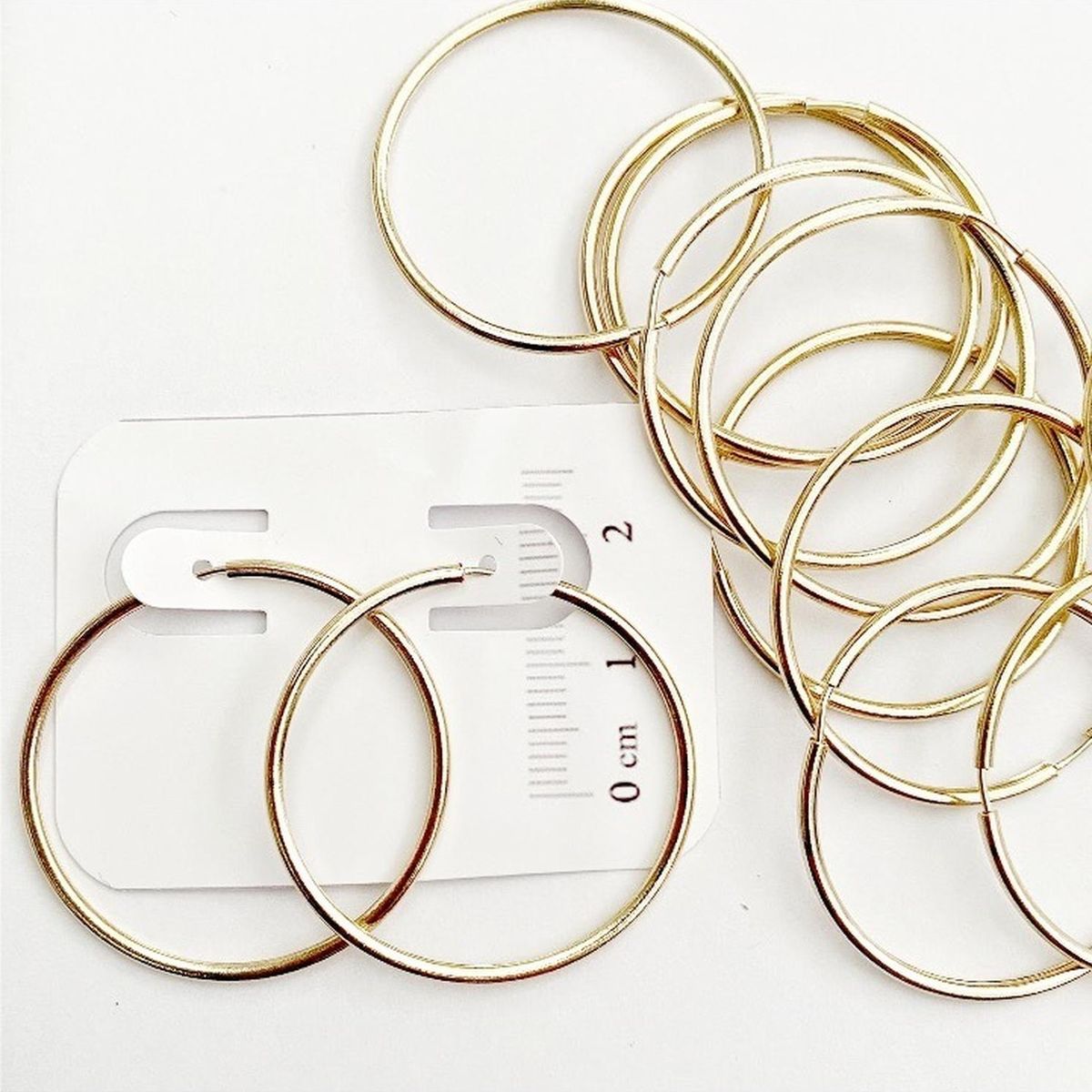 GENERICO - Set De 6 Pares De Bases De Aros Con Baño De Oro Modelos 3 - Dorado