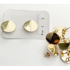 GENERICO - Set De 6 Pares De Bases De Aros Con Baño De Oro Modelos 3 - Dorado