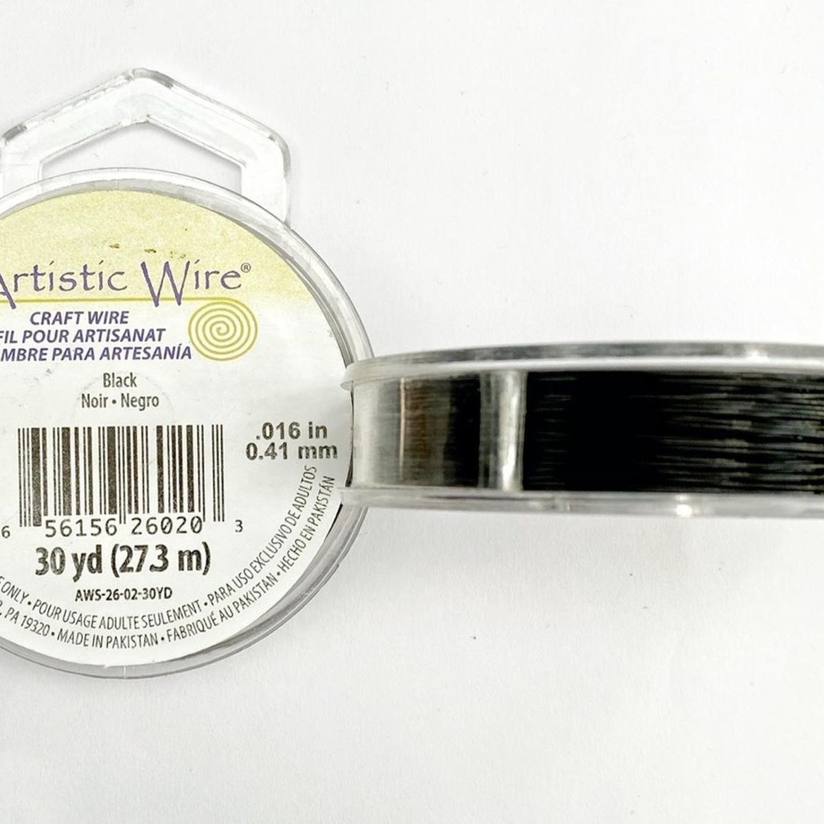 GENERICO - Alambre Para Bisutería Color Negro Calibre 26 Artistic Wire.