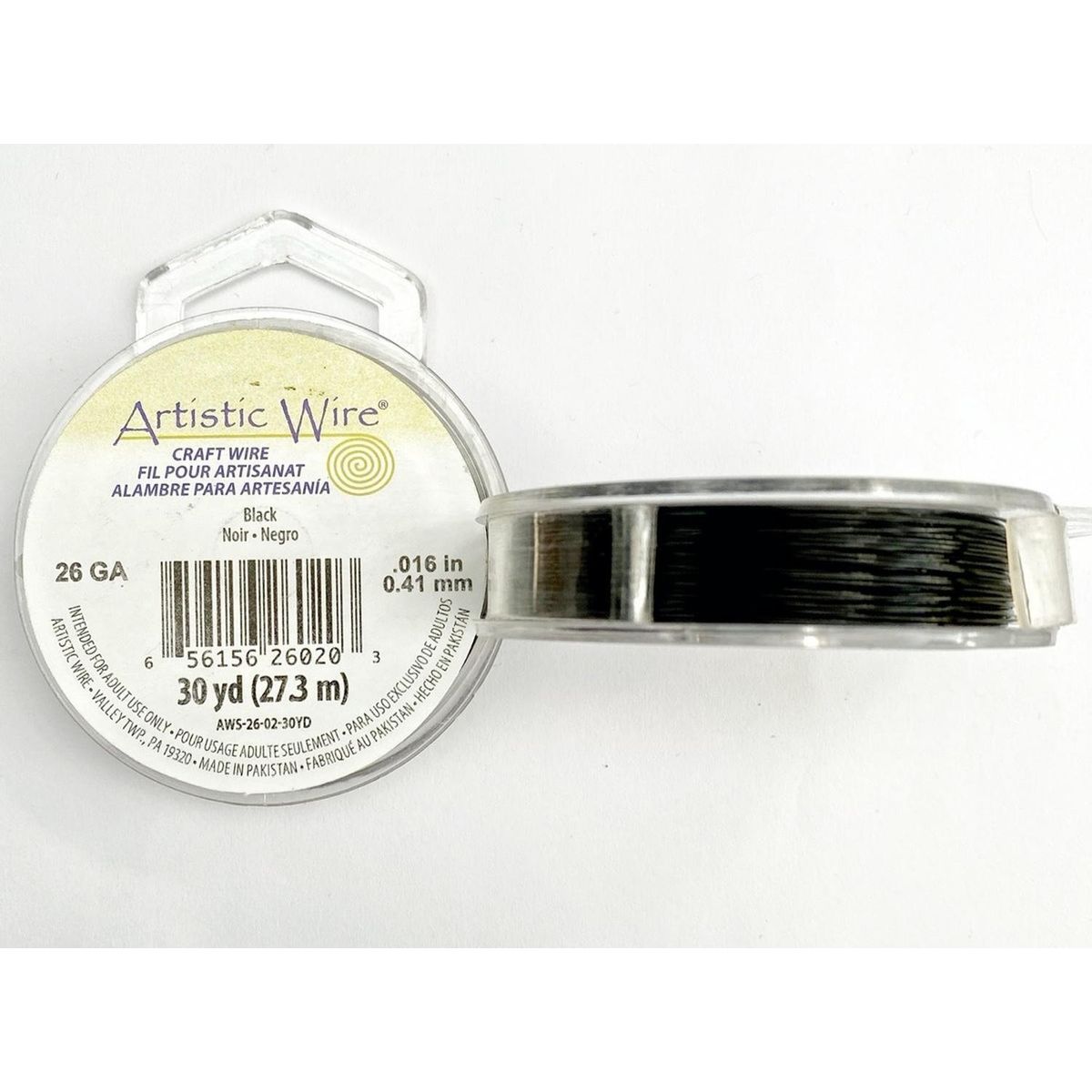 GENERICO - Alambre Para Bisutería Color Negro Calibre 26 Artistic Wire.