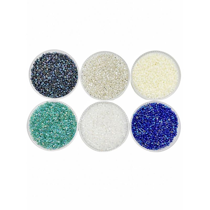 GENERICO - Kit De Delicas Y Agujas Miyuki - Azul