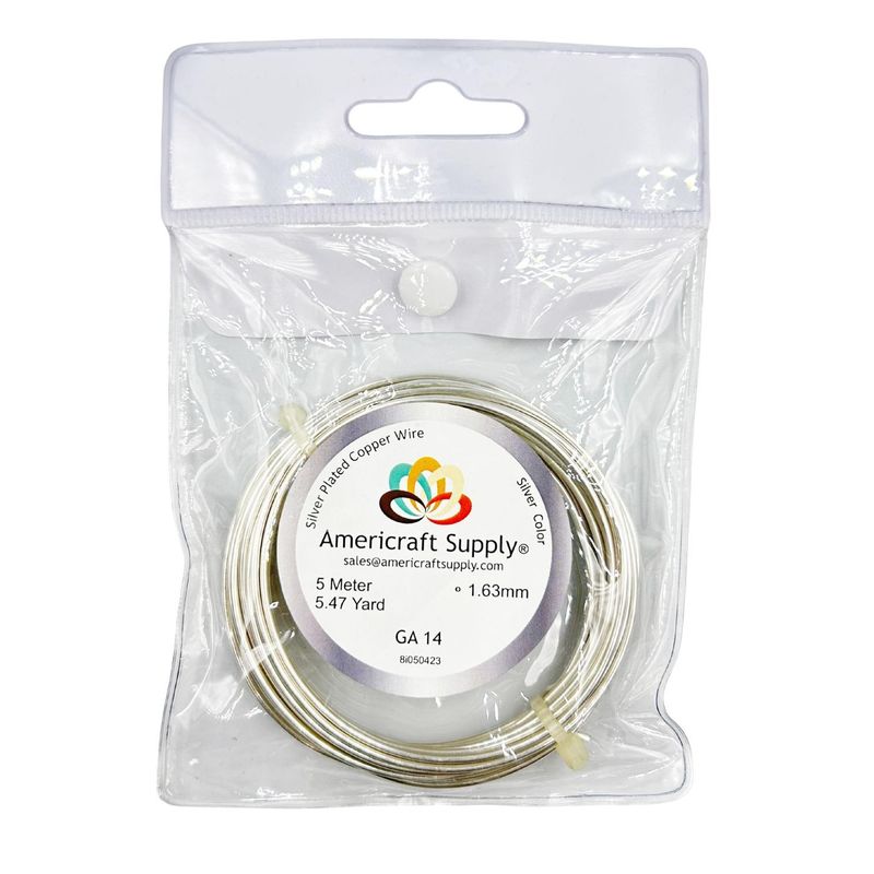 GENERICO - Alambre Para Bisutería Americraft Supply Calibre 14. - Plateado - Talla única