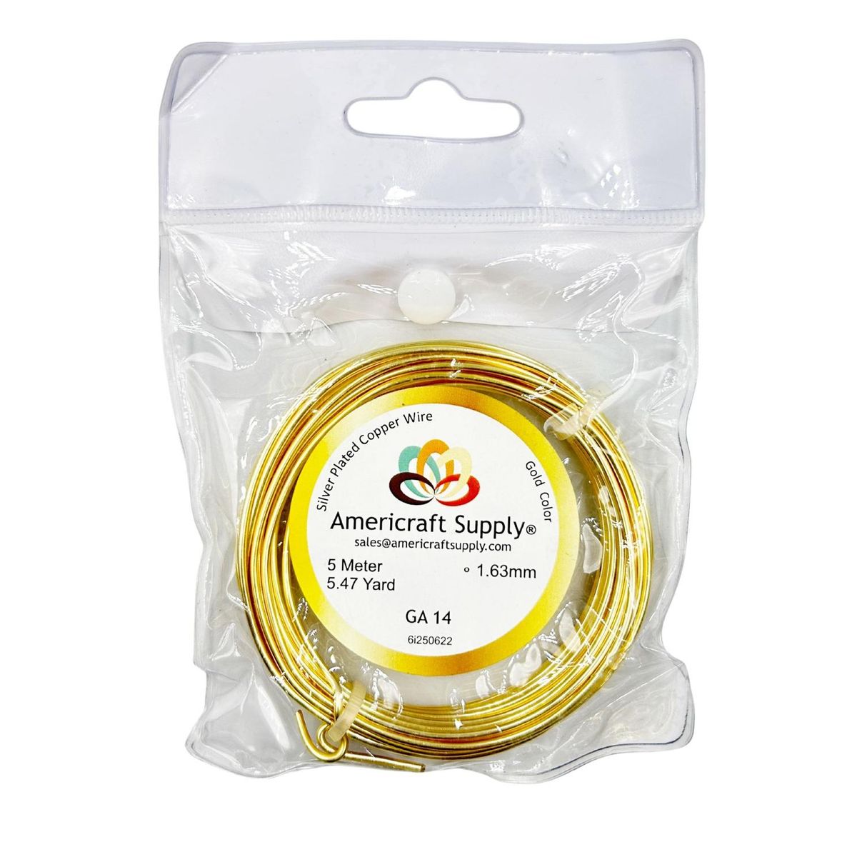 GENERICO - Alambre Para Bisutería Americraft Supply Calibre 14. - Dorado - Talla única
